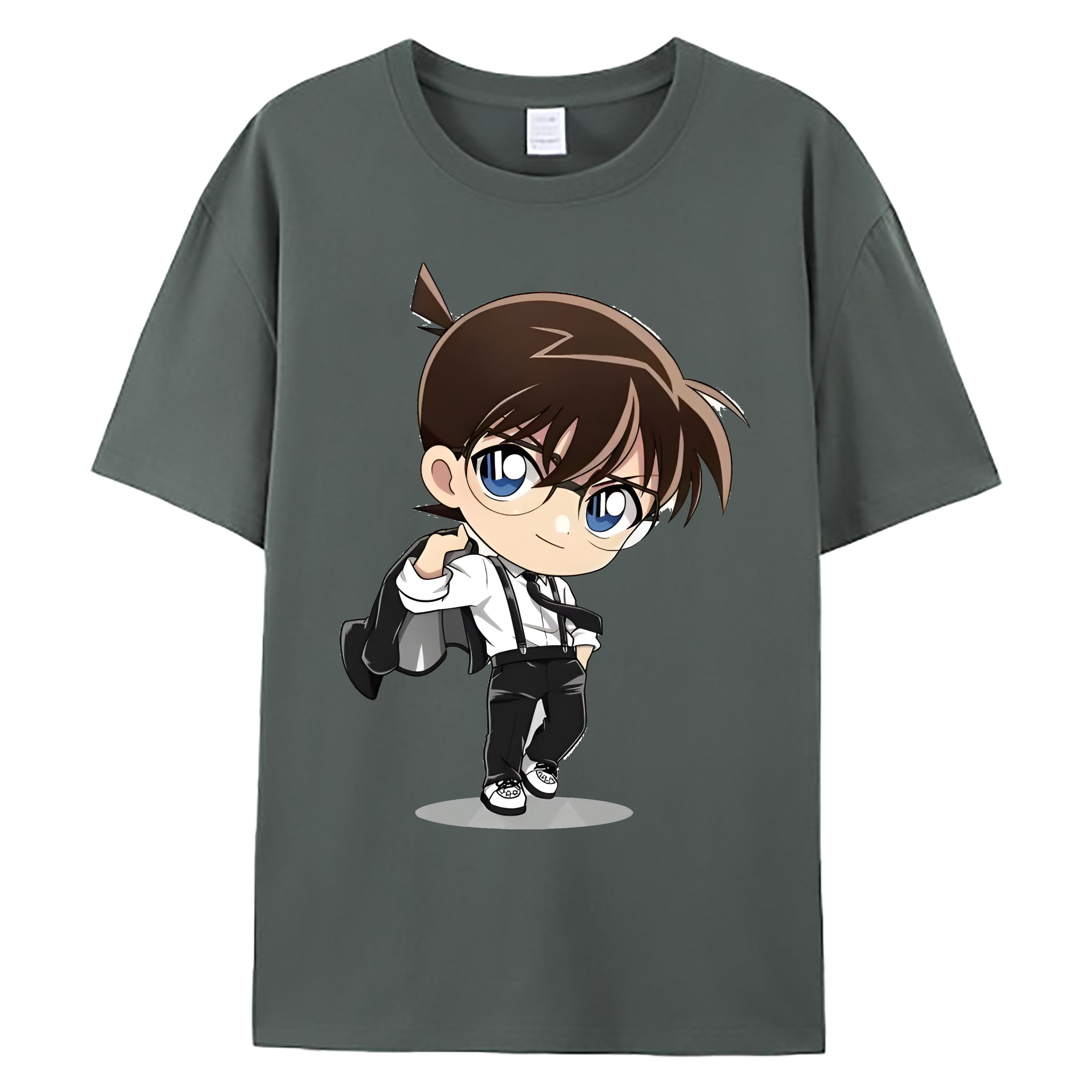 （画像用） 名探偵コナン 江戸川 コナン Detective Conan Conan Edogawa 綿100％ メンズ半袖Tシャツ｜肌触りやわらか＆通気性